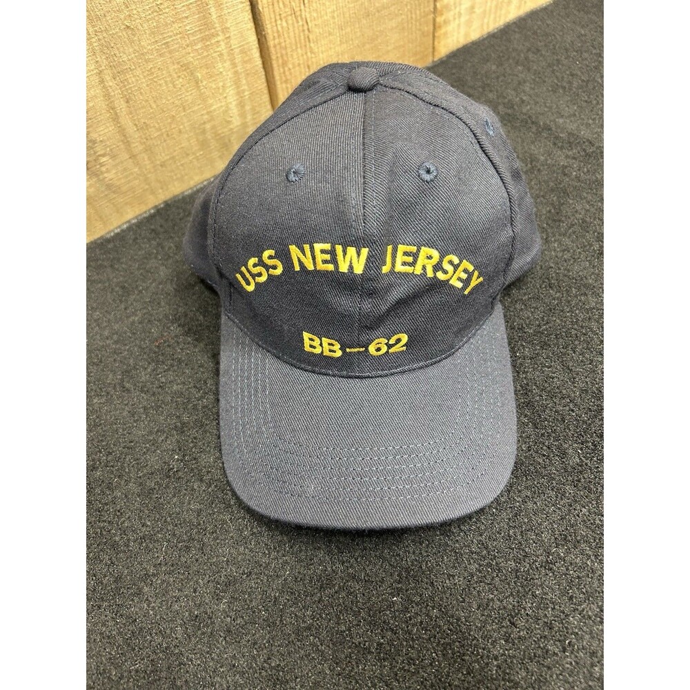 USS New Jersey BB-62 Navy Blue Snapback Adjustable Hat/Cap Made In USA